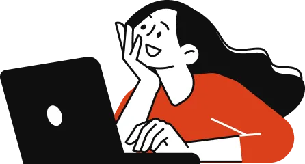 ホームページ制作を検討している人のイラスト